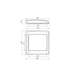 Outlet Vent 12 V Lanterneau·Lanterneau 40 X 40 Cm