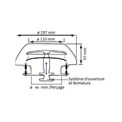 TMC Aérateur rond passif Inox*TMC Marine New