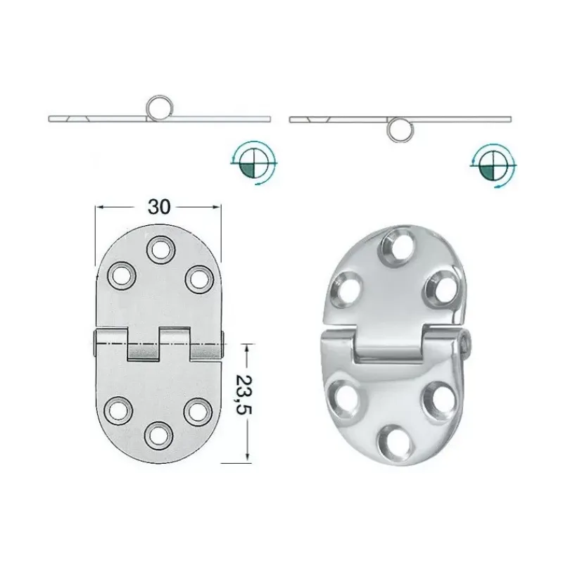 Sale Charnière inox 47 x 30 x 2 mm Ameublement & Quincaillerie Intérieure·Charnière De Porte & Meuble|Quincaillerie Marine·Charnière De Coffre, Porte & Meuble