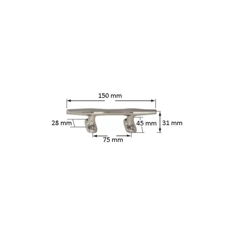 Discount Hollow cleat taquet Inox 150 mm Taquet, Bloqueur & Chaumard·Taquet De Tournage, Amarrage & Écoute