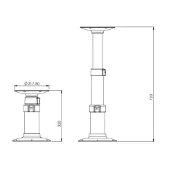 Pied de table télescopique*Trem