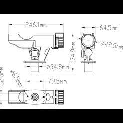Porte canne tube encastrable*Trem New