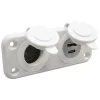 Prise allume-cigare + USB-A + USB-C blanc*Trem Online