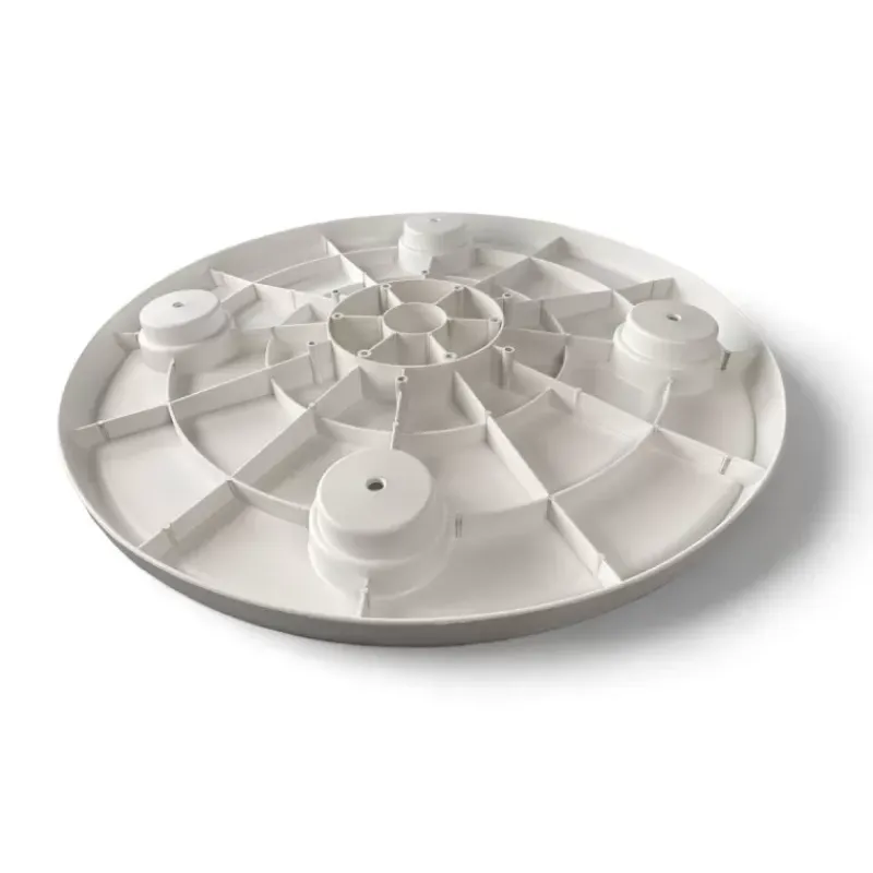 Table ronde ABS Blanc ⌀ 60 cm + pied télescopique et embase*Trem Sale