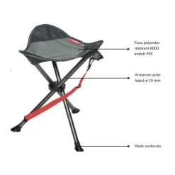 New Tabouret 3 pieds acier Mobilier De Camping·Siège, Chaise & Fauteuil|Mobilier De Plein Air·Chaise, Siège & Fauteuil