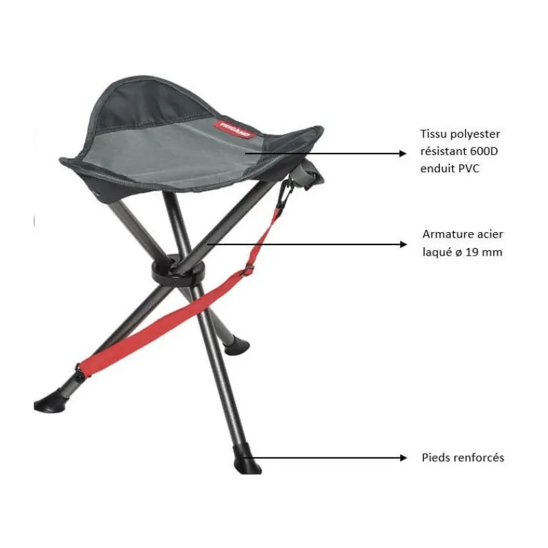 New Tabouret 3 pieds acier Mobilier De Camping·Siège, Chaise & Fauteuil|Mobilier De Plein Air·Chaise, Siège & Fauteuil
