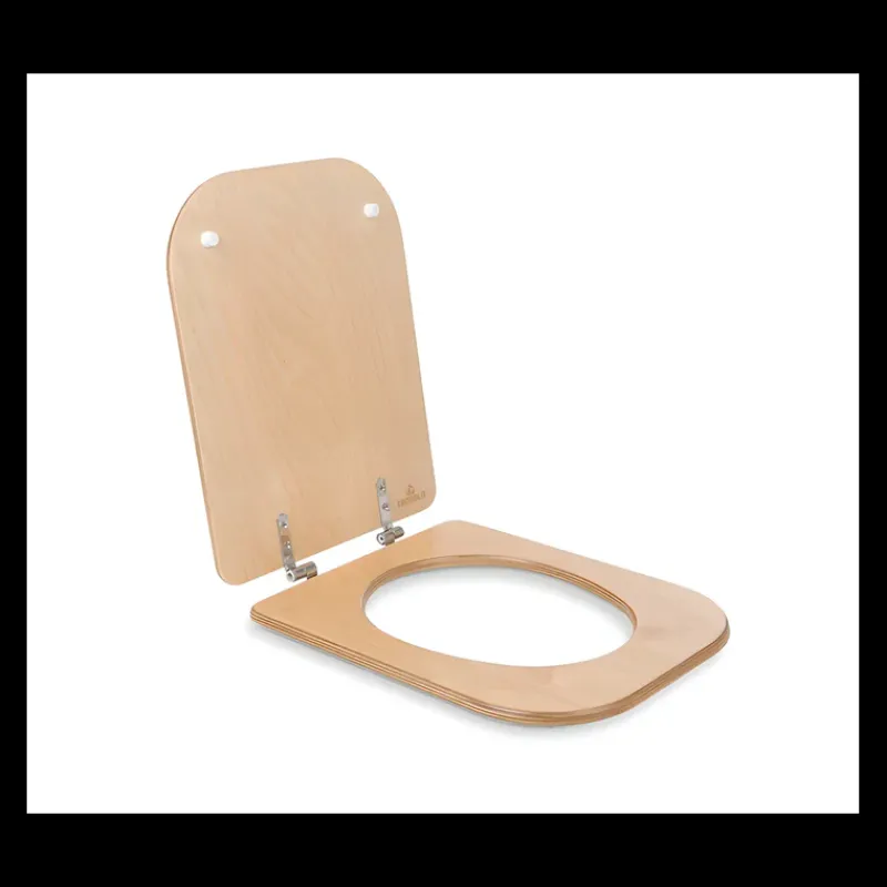 Siège de toilette en bois avec couvercle*Trobolo Discount