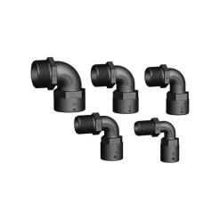 Coude 90° FM fileté fileté BSP noir*Trudesign