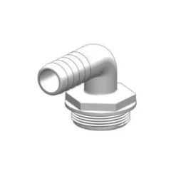 Hot Coude 90° MM fileté cannelé blanc & joint bleu 1"1/2 Wc & Sanitaires·Réservoir Eaux Usées|Wc & Sanitaires·Accessoire & Entretien Wc