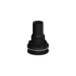 Outlet Passe-coque cannelé noir Plomberie·Passe Coque & Passe Cloison