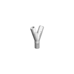 Raccord Y cannelé blanc*Trudesign New