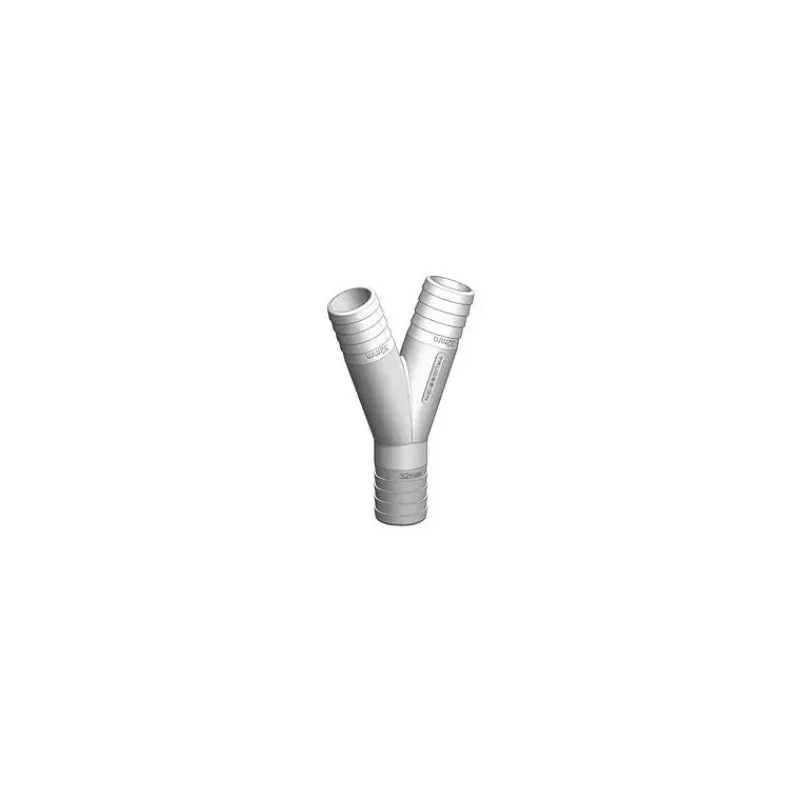 Raccord Y cannelé blanc*Trudesign New