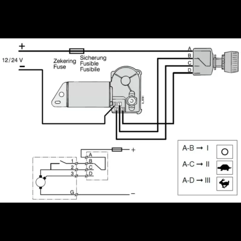 Outlet Interrupteur rond essuie-glace 1 à 2 vitesses Poste De Pilotage·Essuie-Glace|Distribution & Protection·Interrupteur Ac/Dc