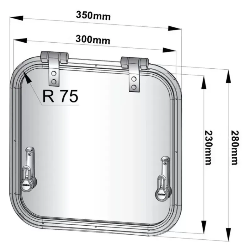 New Planus rectangle Hublot & Aération·Hublot & Panneau De Pont