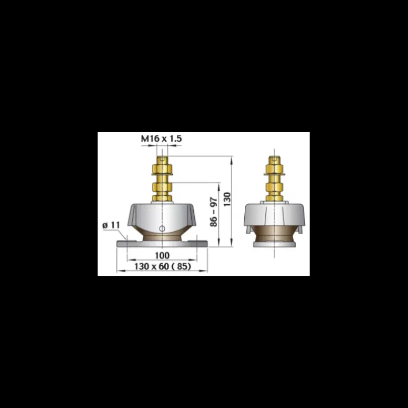 Hot Silent Bloc K 3 cylindres Equipement Moteur In-Bord·Silent Bloc