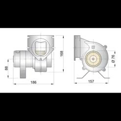 Clearance Ventilateur-extracteur en ligne ø76mm Equipement Moteur In-Bord·Ventilation