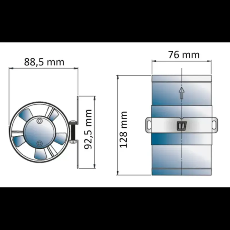 Hot Ventilateur-extracteur | ø 76 mm Equipement Moteur In-Bord·Ventilation