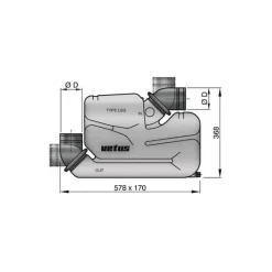 Clearance Waterlock LSG 40 à 121 CV Equipement Moteur In-Bord·Circuit Échappement