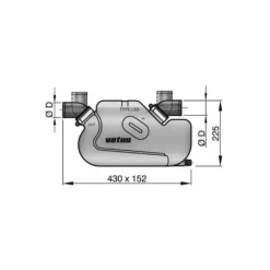 Discount Waterlock LSSA 24,5 à 38 CV Equipement Moteur In-Bord·Circuit Échappement