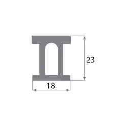 Rail en I 18 x 23 et accessoires*Viadana New