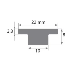 Outlet Rail en T de 22 mm & accessoires Rail & Chariot·Rail & Chariot À Friction