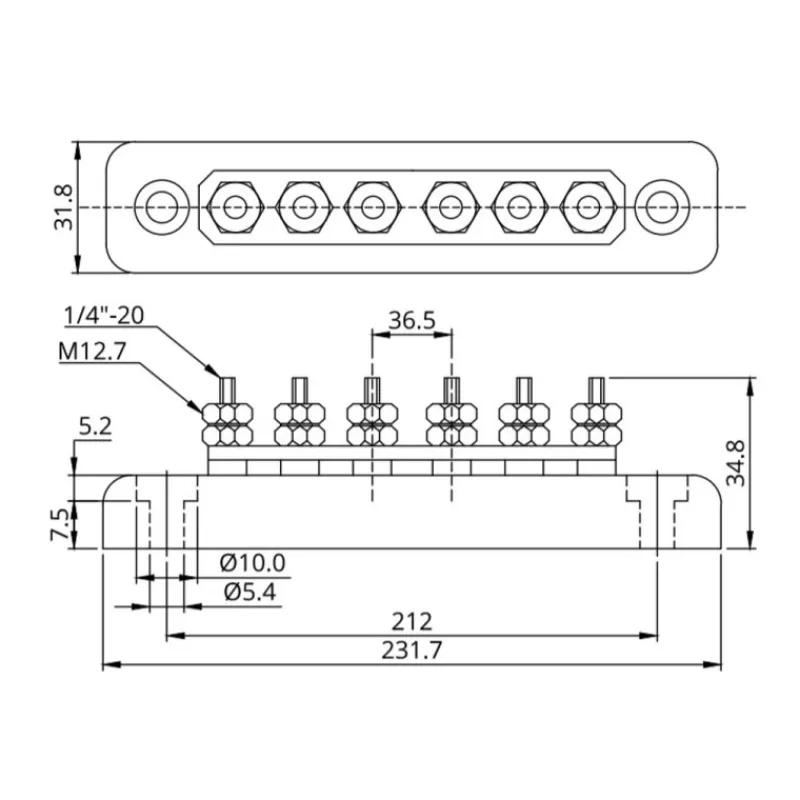 VICTRON Busbar 150A - 6 emplacements + couvercle*Victron Energy Outlet