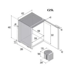 Cadre montage pour C25L*Vitrifrigo Outlet