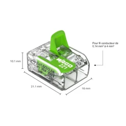 Online 221 Green 2 entrées | pack de 10 Distribution & Protection·Connecteur Dc|Distribution & Protection·Connecteur Dc