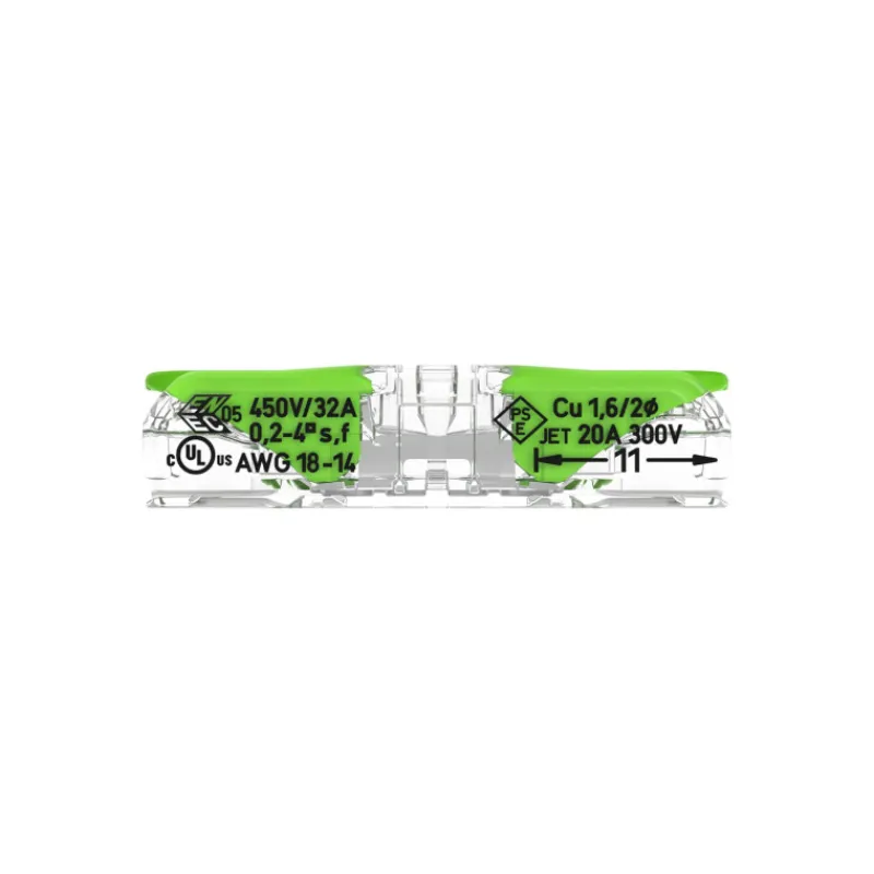 221 Green Inline 2 entrées en ligne | pack de 10*Wago Discount
