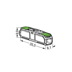 221 Green Inline 2 entrées en ligne | pack de 10*Wago Discount