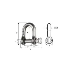 Hot Manille titane droite Manille & Petit Accastillage·Manille