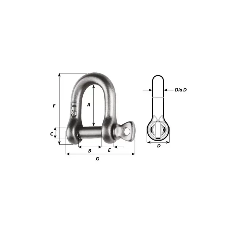 Hot Manille titane droite Manille & Petit Accastillage·Manille