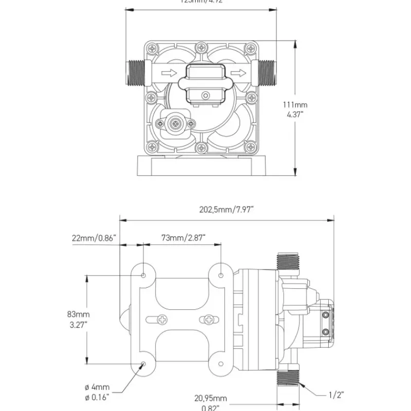 Pompe à membrane 11,6 L/min*WM Aquatec Hot