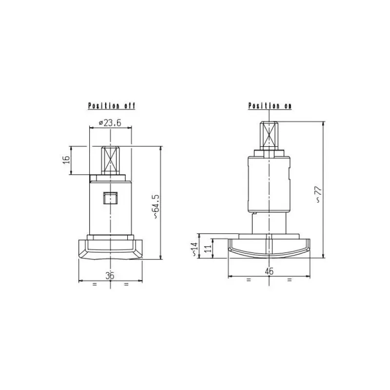 Serrure hexagonale cloison 35 mm*ZADI Discount